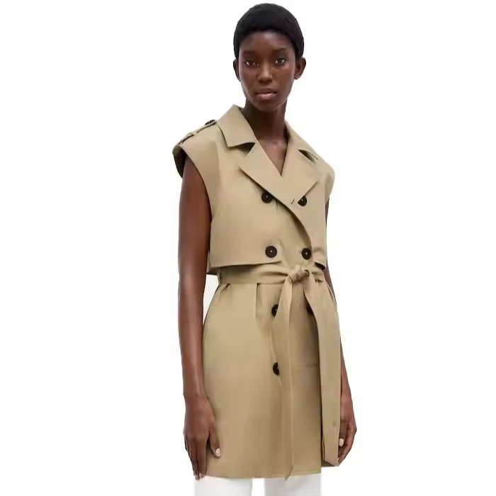 sleeveless trench coat