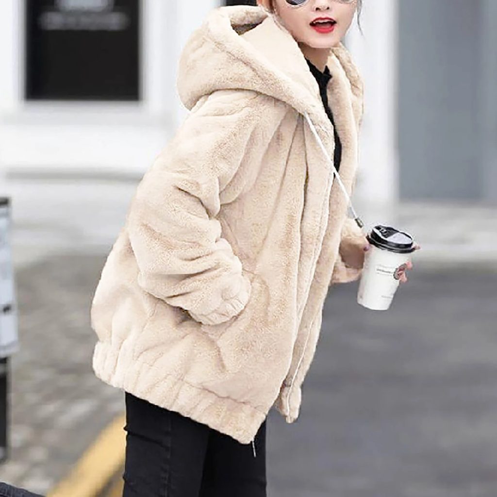 womens faux fur coat